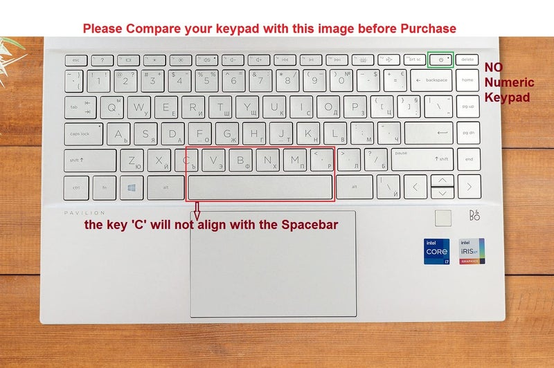 RAYA Silicone Keyboard Cover for HP Pavilion Plus 14 (ec, ef, eh, ew, ey, dq) Series Laptops | Also fit for HP Pavilion x360 14inch (ek, dy) Series & HP Envy x360 (15.6inch) Laptops (Transparent) - Image 2