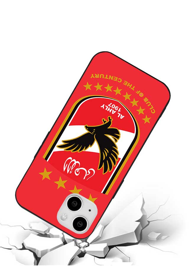 TPU Protection and Hybrid Rigid Clear Back Cover Case Al Ahly for Apple iPhone 14