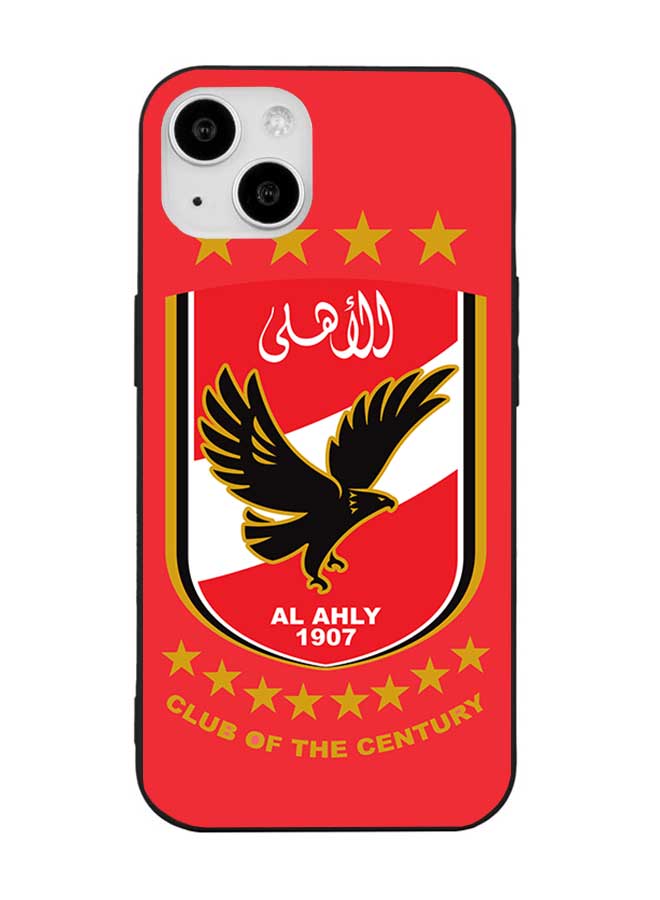 TPU Protection and Hybrid Rigid Clear Back Cover Case Al Ahly for Apple iPhone 14