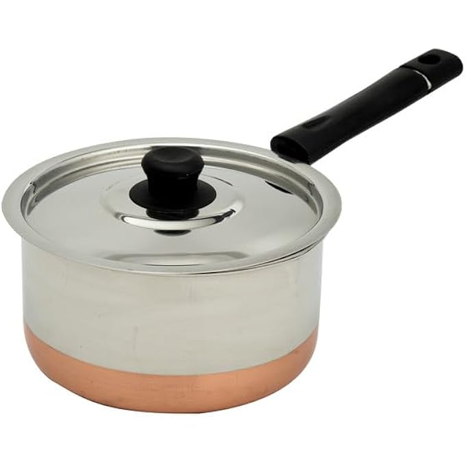 هومواي قدر طهي من الفولاذ المقاوم للصدأ بقاعدة نحاسية مقاس 16 سم، وعاء طهي متين مقاوم للحرارة غير تفاعلي لطهي فعال Hw3562 - Image 1