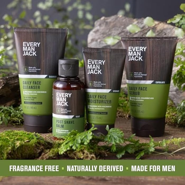 Every Man Jack Gentle Exfoliating Face Scrub For Men- Exfoliate Away Dead Skin, Moisturize, and Revive Tired Skin with Jojoba Beads, Hyaluronic Acid, and Caffeine - 4.2 oz Men’s Face Scrub -Twin Pack - Image 5
