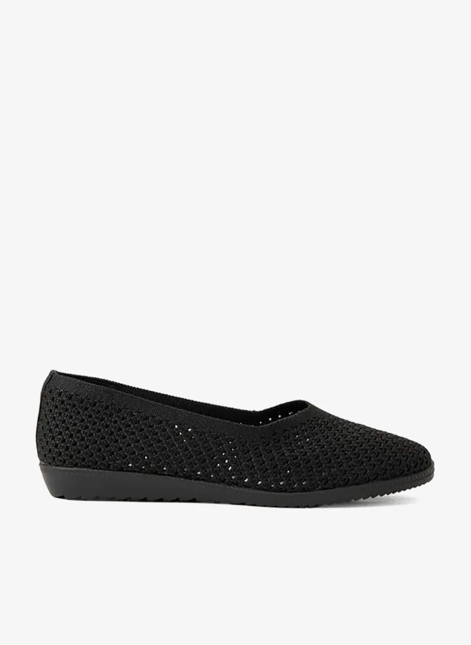 Flora Bella By Shoexpress Women Knit Textured Ballerina Shoes