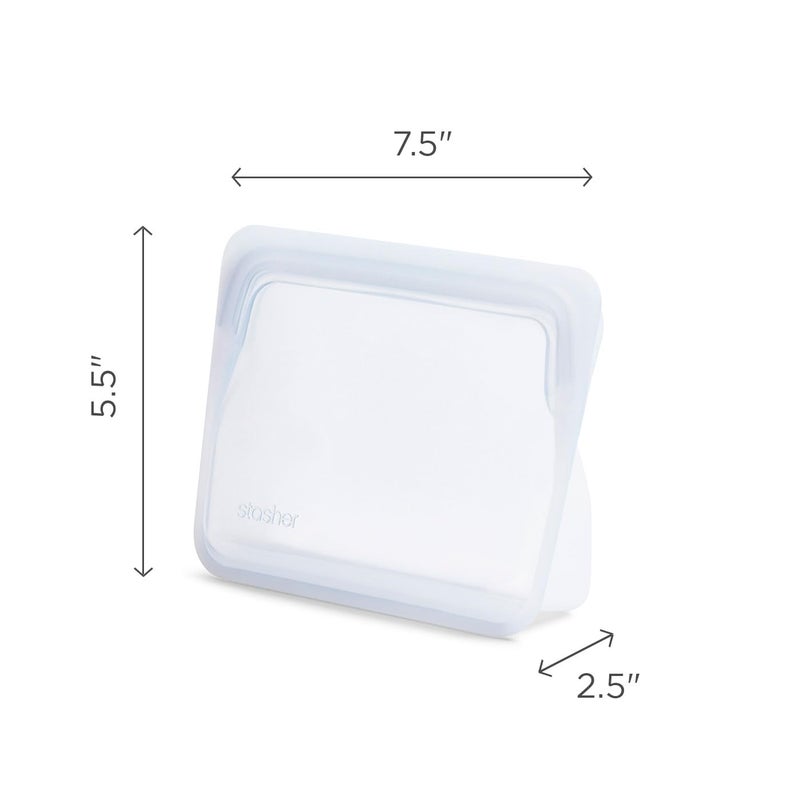 Stasher Platinum Silicone Food Grade Reusable Storage Bag  Green (Stand-Up Mini) | Reduce Single-Use Plastic | Cook  Store  Sous Vide  or Freeze | Leakproof  Dishwasher-Safe  Eco-friendly | 28 Oz - Image 5