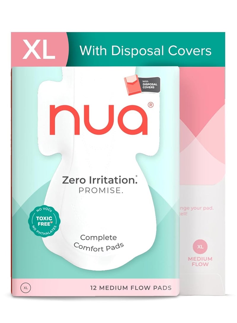 نوا فوط صحية نوا كومبليت كومبليت كومبليت كومبليت - مصممة للبشرة الحساسة | عبوة من ١٢ فوطة صحية متوسطة التدفق، مع أغطية للاستخدام مرة واحدة | بدون تهيج | حماية مريحة طوال اليوم | رقيقة جدًا | فائقة الامتصاص | لا تسبب طفحًا جلديًا | ظهر أوسع بنسبة ٥٠٪ | خالية من السموم بنسبة ١٠٠٪، مختبرة من قبل أطباء الجلدية - Image 1