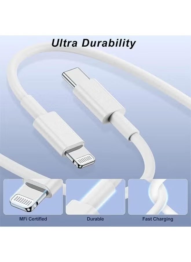 Generic - iPhone 20W Fast Charger USB C Wall Fast Charger with 1m USB C to Lightning Cable Compatible with iPhone 14/14 Pro/14 Pro Max/13/12/SE2020/11/XR/XS Max/X/iPad - Image 1