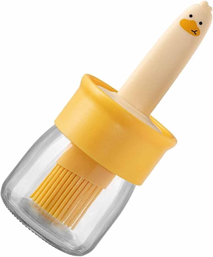 ASHGUJ 2in1 Olive Oil Dispenser with Silicone Brush for Kitchen BBQ Grilling Baking Frying and Air Fryer Perfect for Vinegar and Sauces 