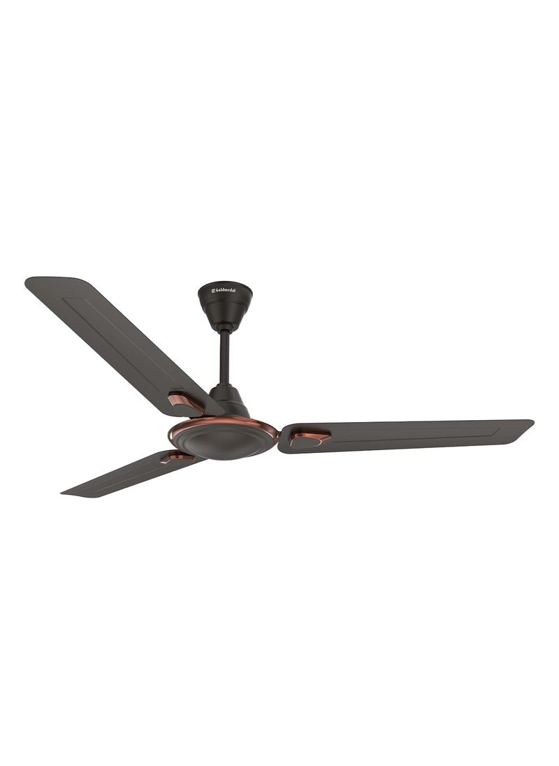 GOLD MEDAL Goldmedal Vector 1200mm 1 Star Ceiling Fan for Home And Office High Grade Copper Ultra High Speed Pack of 1 Smoke Brown Colour  - Image 1