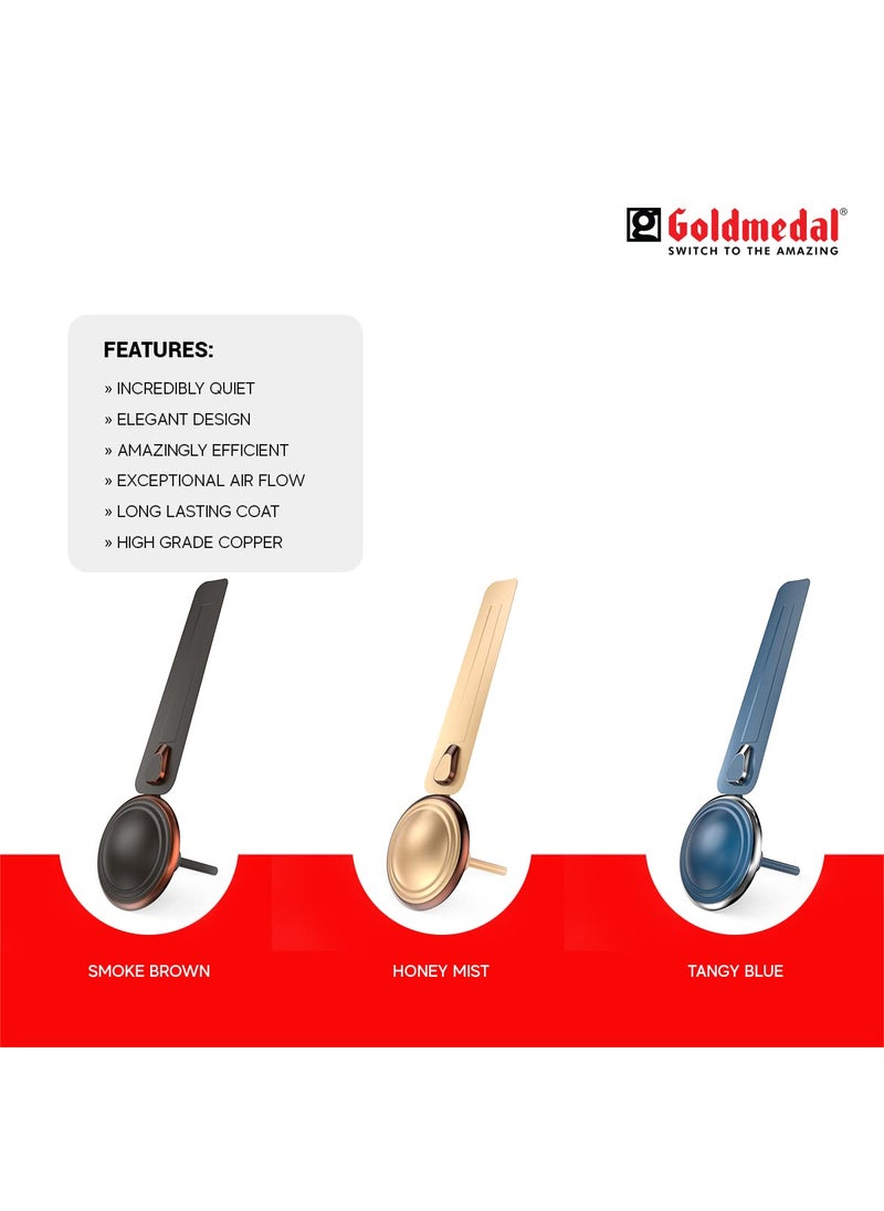 GOLD MEDAL Goldmedal Vector 1200mm 1 Star Ceiling Fan for Home And Office High Grade Copper Ultra High Speed Pack of 1 Smoke Brown Colour  - Image 3