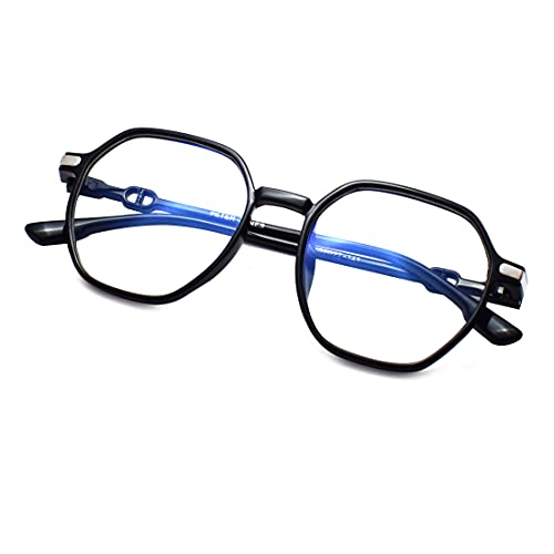 Peter Jones Square Computer Glasses for Women/Girls with Zero Power Blue Light Blocking Glare Lenses (SIZE MEDIUM) AG5197-B - Image 1