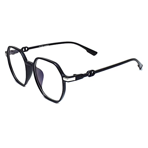 Peter Jones Square Computer Glasses for Women/Girls with Zero Power Blue Light Blocking Glare Lenses (SIZE MEDIUM) AG5197-B - Image 2