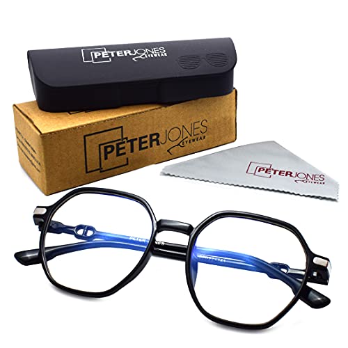 Peter Jones Square Computer Glasses for Women/Girls with Zero Power Blue Light Blocking Glare Lenses (SIZE MEDIUM) AG5197-B - Image 5