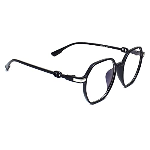 Peter Jones Square Computer Glasses for Women/Girls with Zero Power Blue Light Blocking Glare Lenses (SIZE MEDIUM) AG5197-B - Image 3