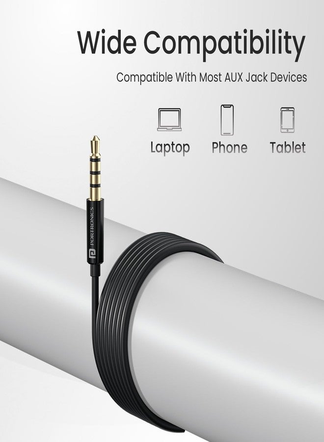 Portronics Conch Theta A in Ear 3.5mm Wired Earphones with In Line HD Mic, Powerful Audio, 14.2mm Dynamic Driver, Unique Earbuds Design, TPE Anti Tangle Wire,In line Controls,Wide Compatibility(Black) - Image 5
