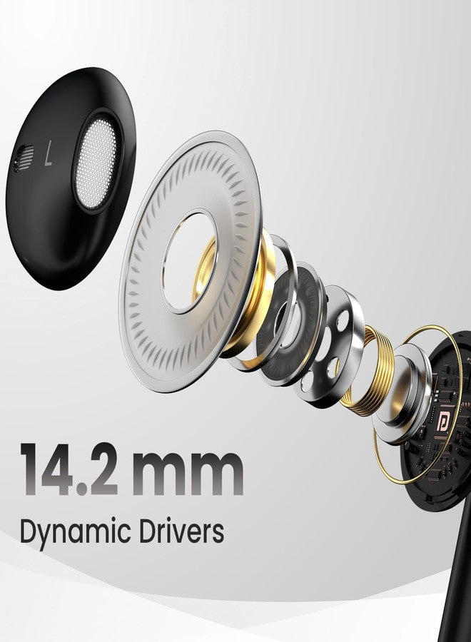 Portronics Conch Theta A in Ear 3.5mm Wired Earphones with In Line HD Mic, Powerful Audio, 14.2mm Dynamic Driver, Unique Earbuds Design, TPE Anti Tangle Wire,In line Controls,Wide Compatibility(Black) - Image 4