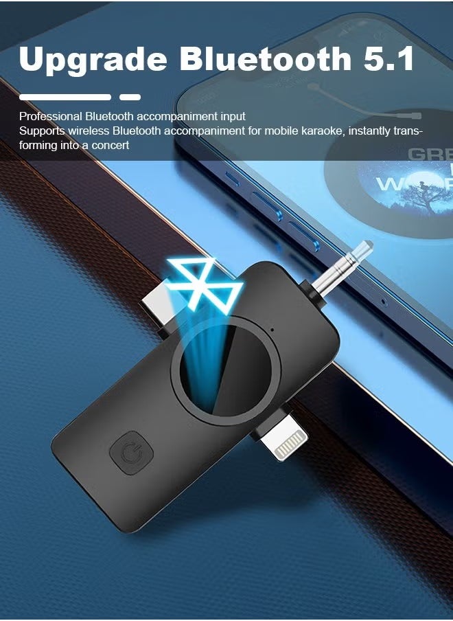 Tx - Wireless Lavalier Microphone Douyin Live Broadcast Mobile Video Recording 2.4G Noise Reduction Mini Microphone Live Video Recording Vlog Interview Online Classroom - Image 1