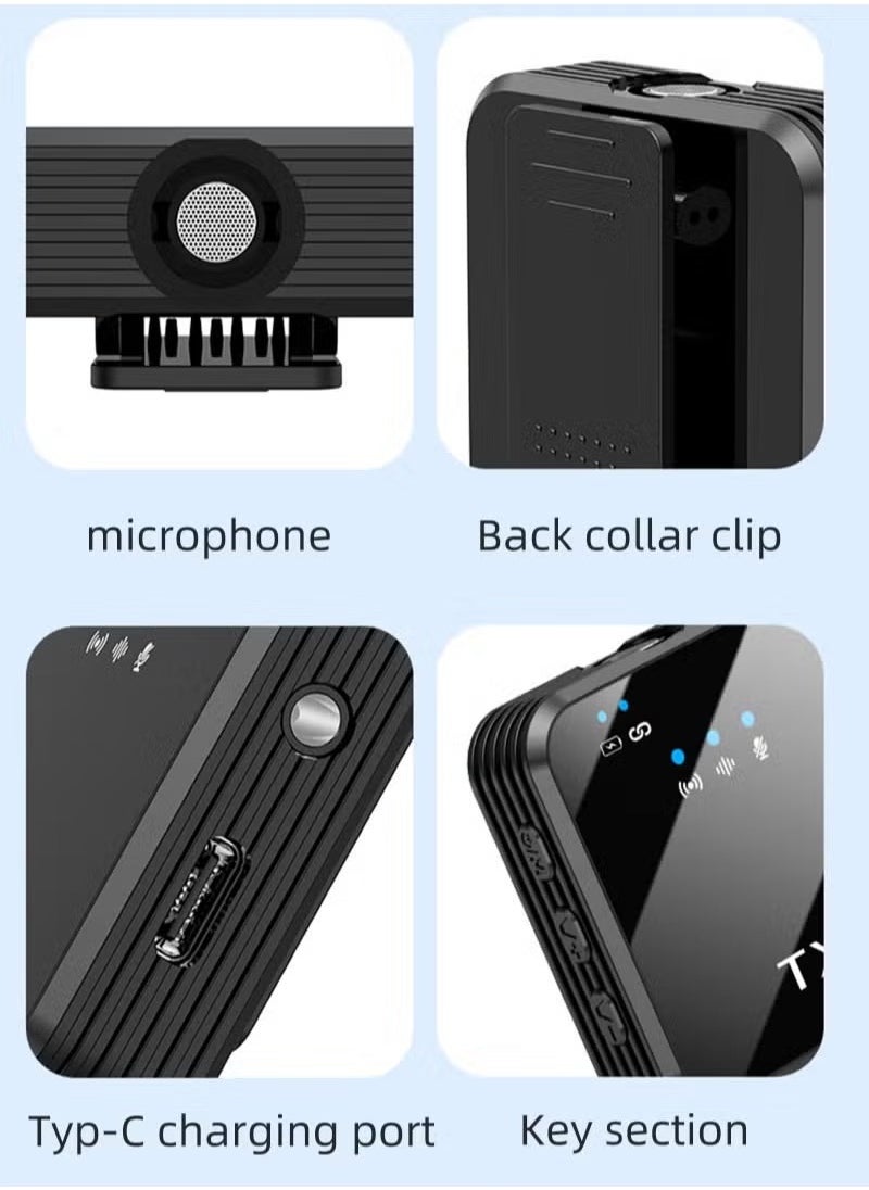Tx - Wireless Lavalier Microphone Douyin Live Broadcast Mobile Video Recording 2.4G Noise Reduction Mini Microphone Live Video Recording Vlog Interview Online Classroom - Image 1