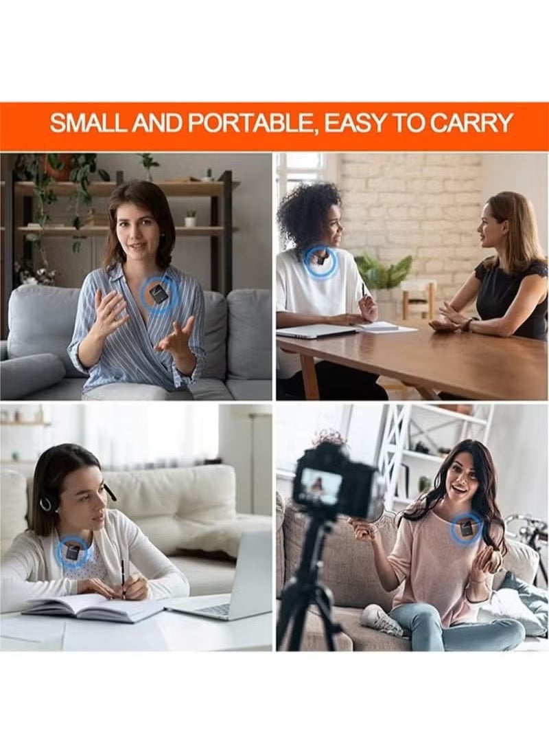 Tx - Wireless Lavalier Microphone Douyin Live Broadcast Mobile Video Recording 2.4G Noise Reduction Mini Microphone Live Video Recording Vlog Interview Online Classroom - Image 1