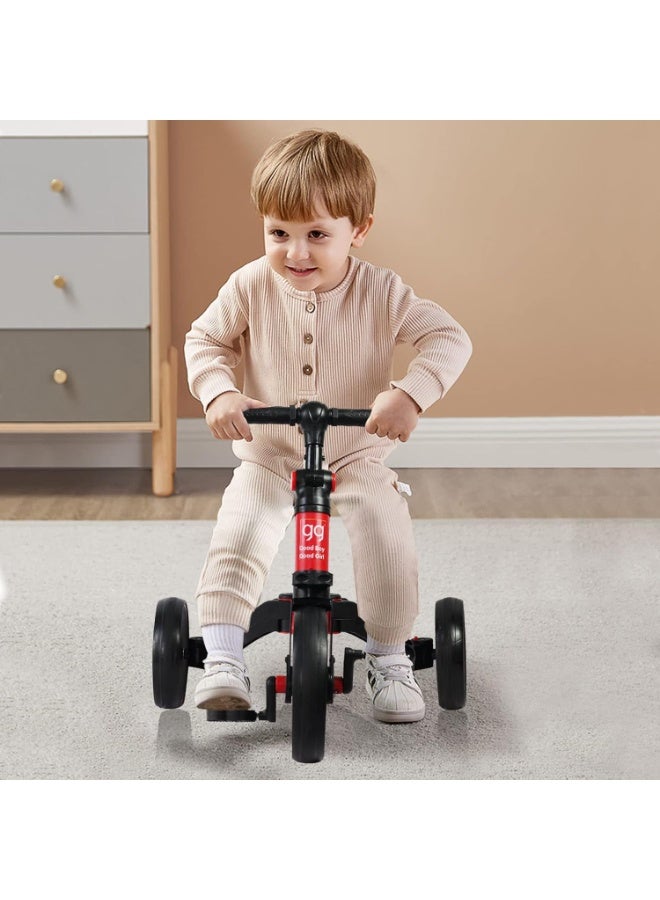 MUNTAQI 4-in-1 Kids Balance Bike & Tricycle for Toddlers – Adjustable Trike for 1-4 Years, Convertible Toddler Ride-On, Training Bike with Safety Handle & Footrest, Sturdy Frame for Boys & Girls - Image 2