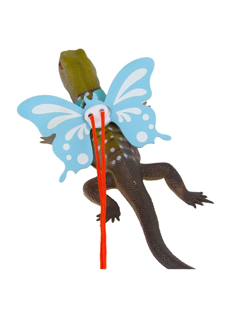 SYOSI Bearded Dragon Leash, Lizard Harness Adjustable Reptile Harness Stylish Lizard Leash Bearded Dragon Outdoor Gear Reptile Walking Leash for Bearded Dragon Lizard Reptiles (Blue Butterfly)  - Image 5