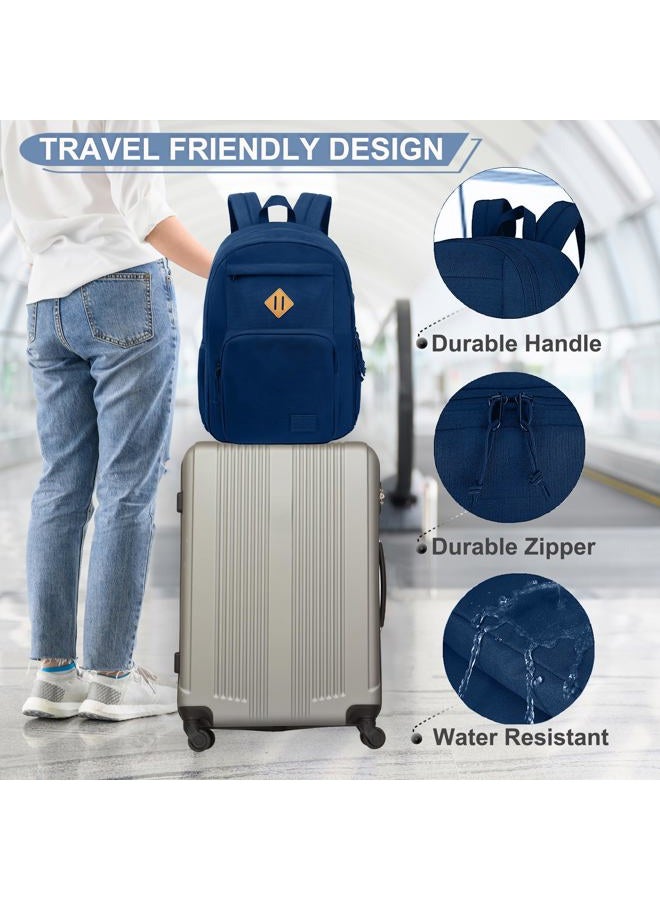 KEOFID Laptop Backpack, Travel Backpack for Men and Women, USB Charging Port, Full Blue, 17.3Inches, Classic - Image 5
