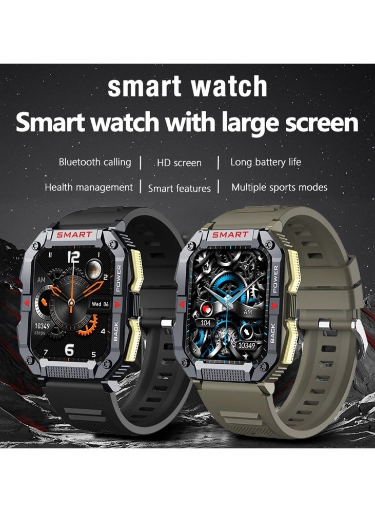 AROAQ YK01 1.83 inch Smart Sports Call Watch, Heart Rate / Blood Pressure / Blood Oxygen(Green) - Image 4