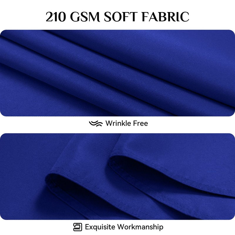 Softalker Rectangle Tablecloth  Waterproof & Stain Resistant Table Cloths Wrinkle Free Fabric Washable 210GSM Polyester Table Cover for Dining/Party/Outdoor - 52 x 70 inch Royal Blue - Image 4
