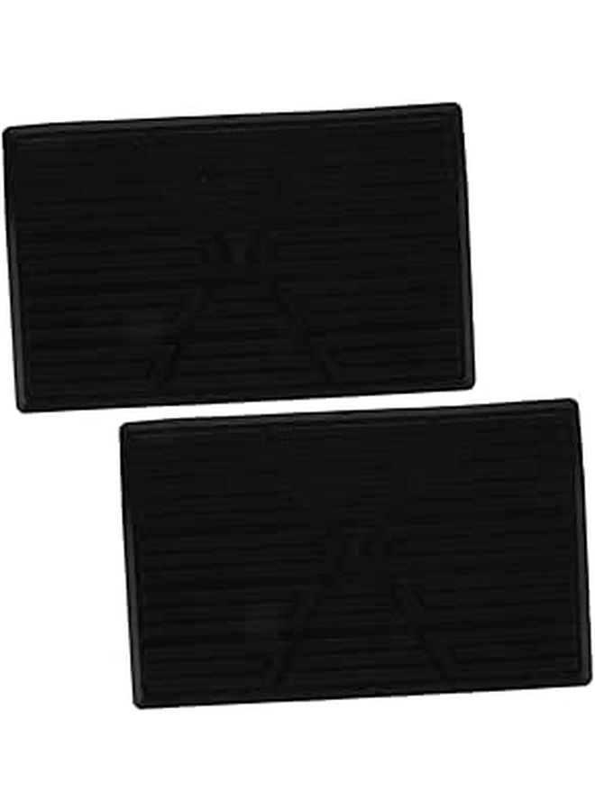 Garneck 2pcs Black Rubber Car Floor Mat Heel Repair Patch Automotive - Image 1