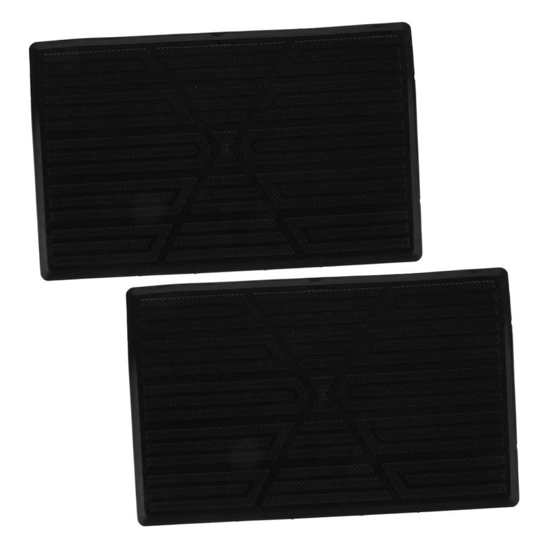 Garneck 2pcs Black Rubber Car Floor Mat Heel Repair Patch Automotive - Image 2