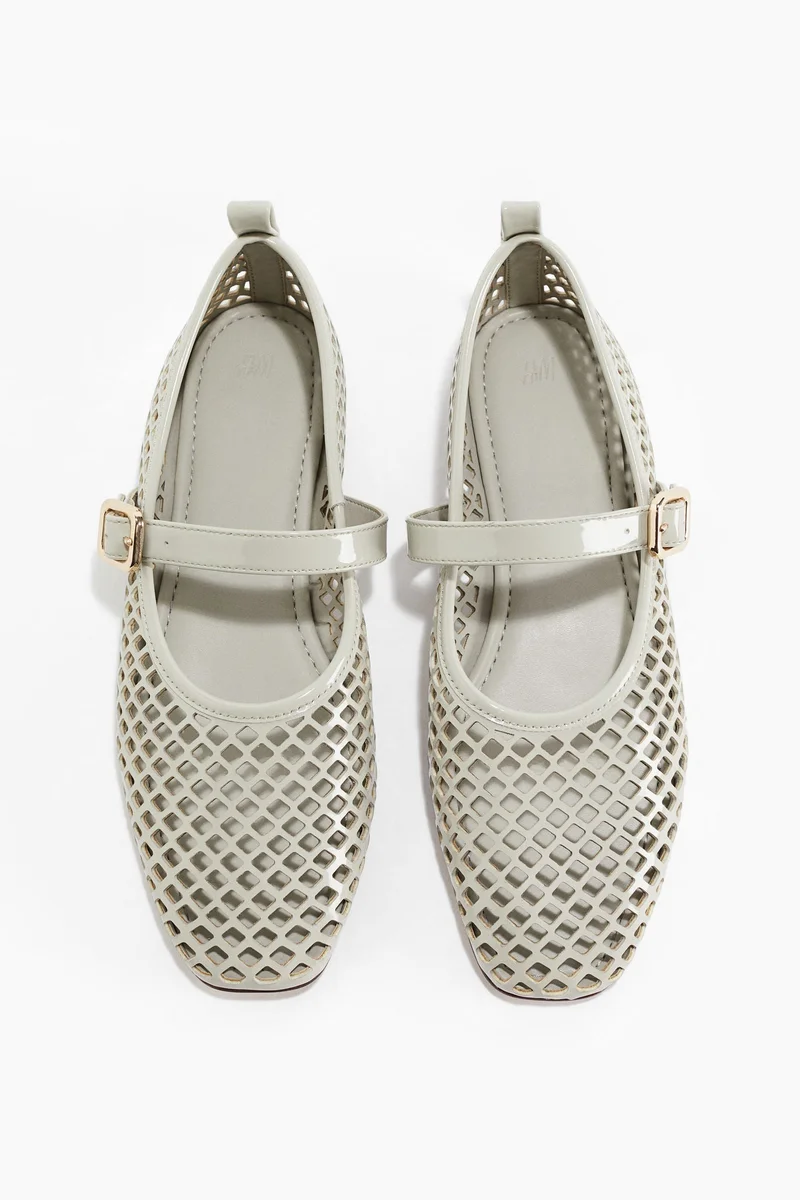 H&M Perforated Mary Jane ballet pumps