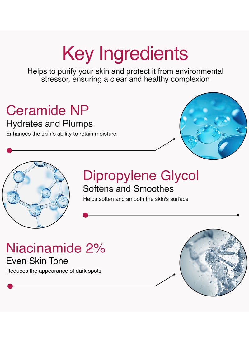 6SKINS - Aqua Gel Face Moisturizer with Niacinamide and Ceramides, Ultra Light Daily Moisturizer Face Cream - K Beauty Skincare for Plumping & Glowing Skin, For All Skin Types Non-Greasy 50ml / 1.7 oz - Image 1