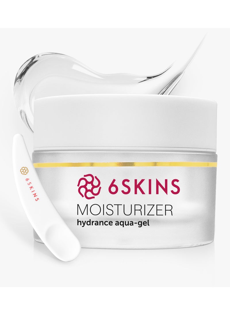 6SKINS - Aqua Gel Face Moisturizer with Niacinamide and Ceramides, Ultra Light Daily Moisturizer Face Cream - K Beauty Skincare for Plumping & Glowing Skin, For All Skin Types Non-Greasy 50ml / 1.7 oz - Image 1