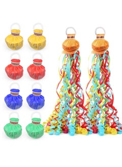 10Pack Paper Streamers Multi-Color No Mess Paper Crackers Hand Throw Confetti Streamer for Birthday Wedding Party Celebrations