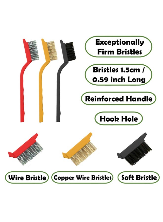 Crevice Cleaning Brush Set, Multi-Purpose Hard Bristle Brushes for Deep Cleaning Kitchen, Bathroom, Grout, Sink, Cup, Teapot, Bottle, Blender, Corners, Tight Spaces & More - Image 1