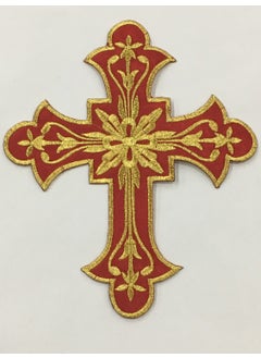 Karan Tuhafiye Karan Haberdashery Cross Badge Cloth Iron-On Embroidery Badge 12*11 cm  - Image 1