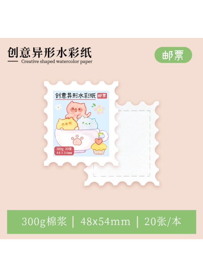 Flying Bird Feile Bird Fabric Watercolor Book 300g Art Student Painting Square Hand Account Book Fine Grain Mini Portable Painting Book - Image 1
