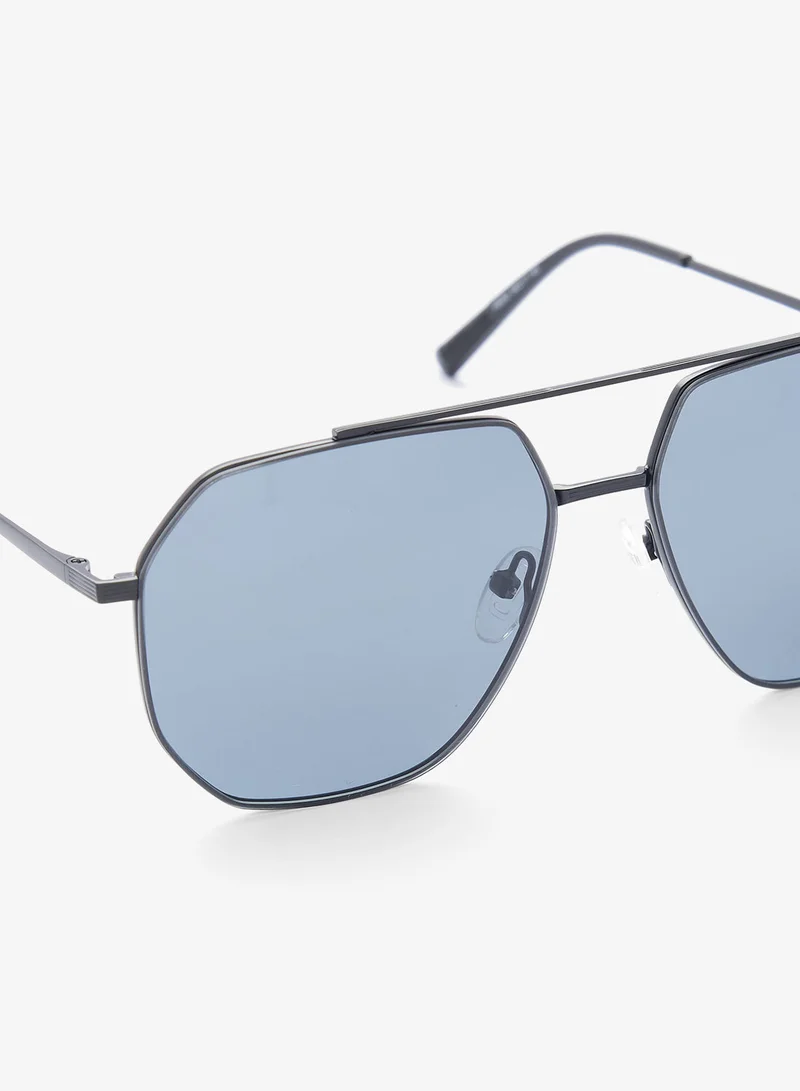 Seventy Five  Geometric Double Bridge Aviator Sunglasses for Men | Best Price UAE