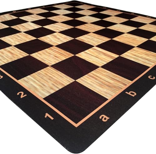 WE Games Mousepad Chess Board 20 in with Realistic Wood Grain Design Premium Tournament Chess Mat Perfect Travel Chess Board for Adults - Image 5