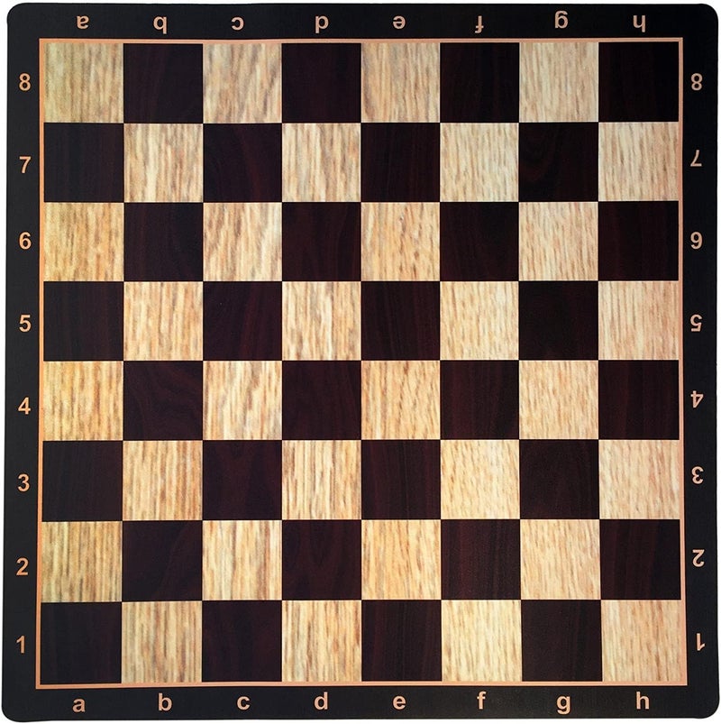 WE Games Mousepad Chess Board 20 in with Realistic Wood Grain Design Premium Tournament Chess Mat Perfect Travel Chess Board for Adults - Image 3
