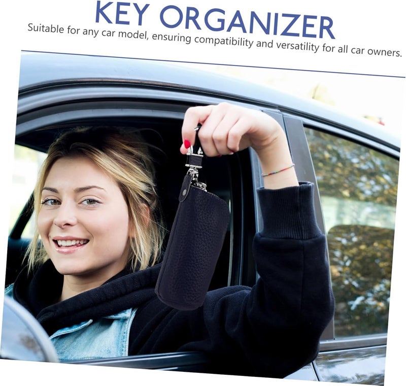 OUNONA Multi-Functional Soft Key Holder Pouch Secure Zipper Closure for Organizing Car Keys and Essentials Versatile Keychain Bag for Everyday Use - Image 4