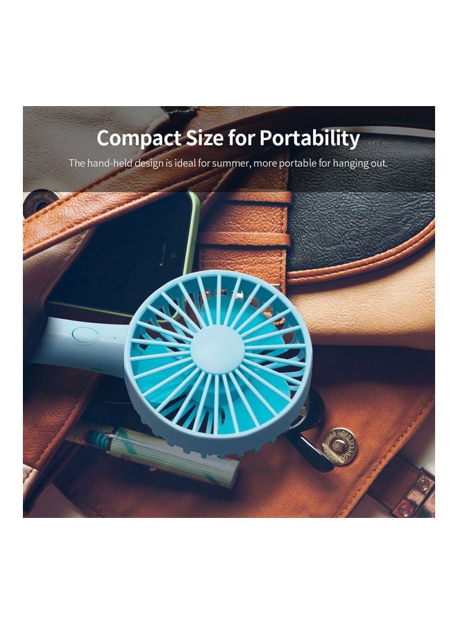 Loquat Rechargeable Handheld Fan Blue - Image 2