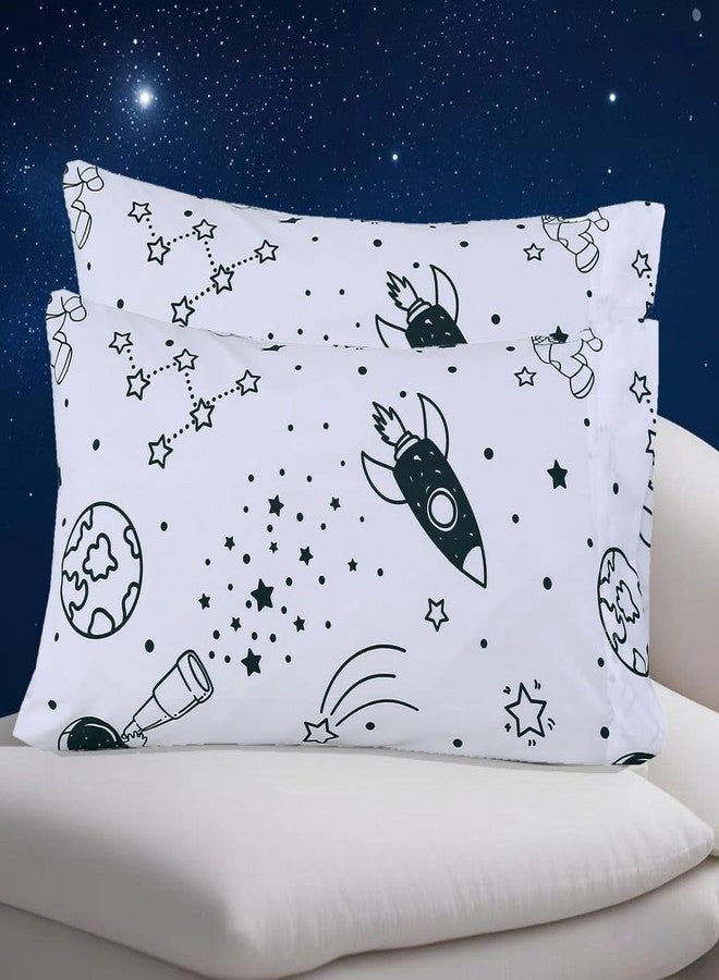 MAG White Space Pillowcases, 2 Packed ForToddlers Kids,Boys Teens and Girls, Galaxy Style,Size 20”*30” (Queen, Black and White) - Image 4