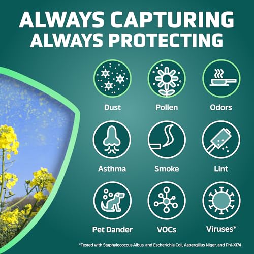 GermGuardian Filter B HEPA Pure Genuine Air Purifier Filter, Removes 99.97% of Pollutants, Wildfire Smoke, Odors, for AC4825, AC4300, AC4850, AC4880, AC4900, CDAP4500, AP2200, Black/Yellow, FLT4825 - Image 3