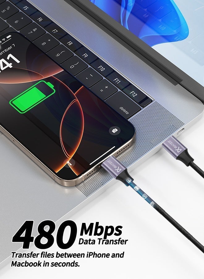 نيفوكسيل كابل USB-C إلى Lightning بطول 3.28 قدم، معتمد من Apple MFi، يدعم الشحن السريع PD 20W، كابل شحن متين مجدول من النايلون من Type-C إلى Lightning متوافق مع iPhone 14/13/12/11 وسلسلة Pro وiPad - Image 4