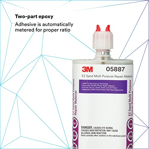 3M EZ Sand Multi Purpose Repair Material, 05887, Ready-To-Use, Two-Part Epoxy Finishing Adhesive, 200 mL/6.75 fl oz Cartridge - Image 3