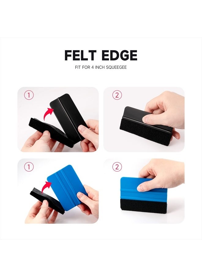 FOSHIO Automotive 196.8inch/5M Length Black Fiber Squeegee Felt Self Adhesive Decal Felt Polyester Felt for Auto Vinyl Wraps Tools Wallpaper Tools Furniture Pads  - Image 4