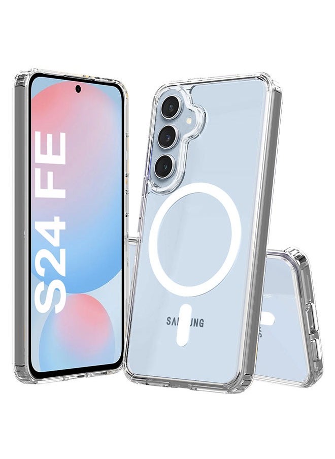 Tersely - Case for Samsung Galaxy S24 FE 5G 2024, Magnetic Cover Compatible with MagSafe, Hard Back Slim Shockproof Bumper, Support Wireless Charging - Image 1