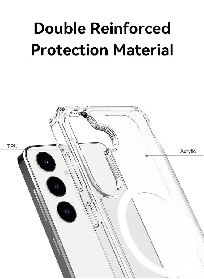 Tersely - Case for Samsung Galaxy S24 FE 5G 2024, Magnetic Cover Compatible with MagSafe, Hard Back Slim Shockproof Bumper, Support Wireless Charging - Image 1