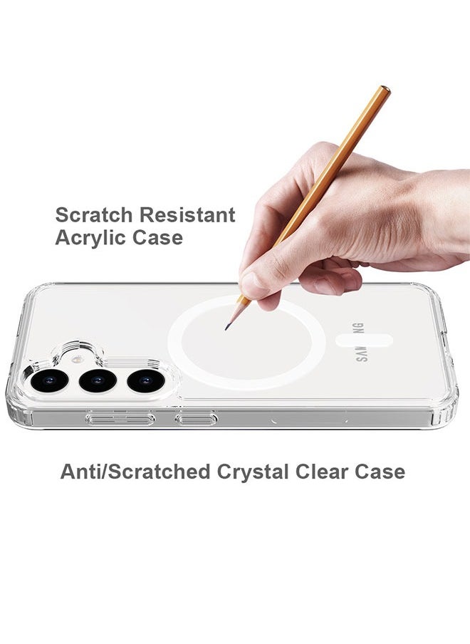 Tersely - Case for Samsung Galaxy S24 FE 5G 2024, Magnetic Cover Compatible with MagSafe, Hard Back Slim Shockproof Bumper, Support Wireless Charging - Image 1