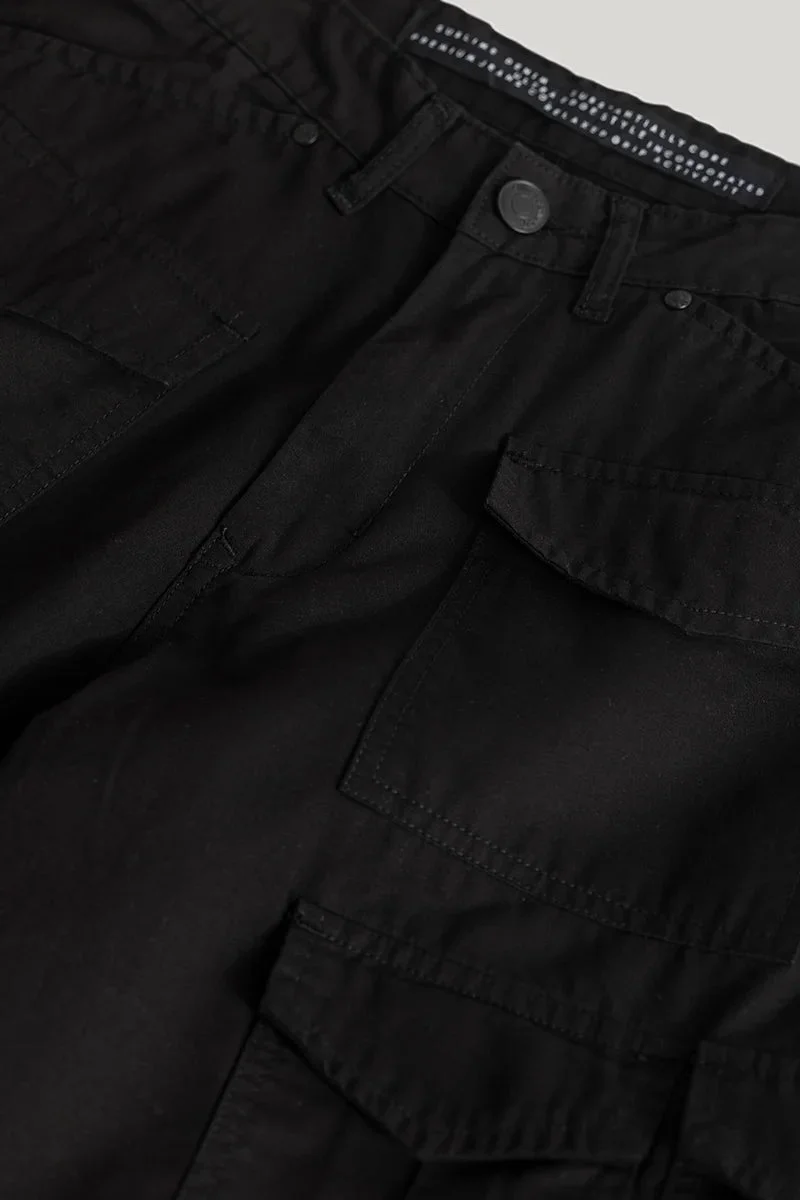 SNITCH بنطلون كارغو أسود فضفاض من نيلز