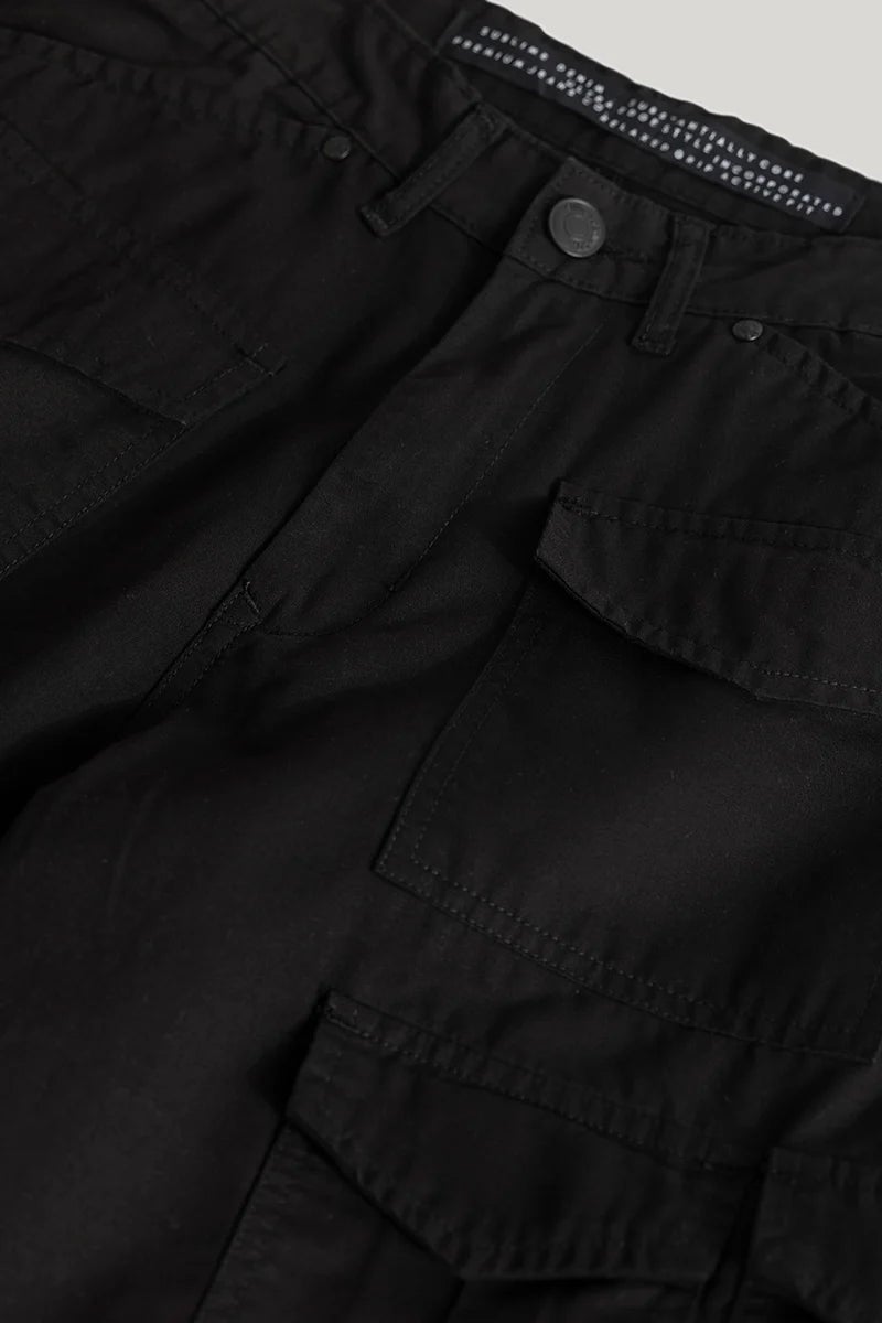 SNITCH Nils Loose Fit Black Cargo Pants - Image 2